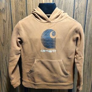 Carhartt Youth Tan Hoodie Sweater Medium 10-12 Pullover